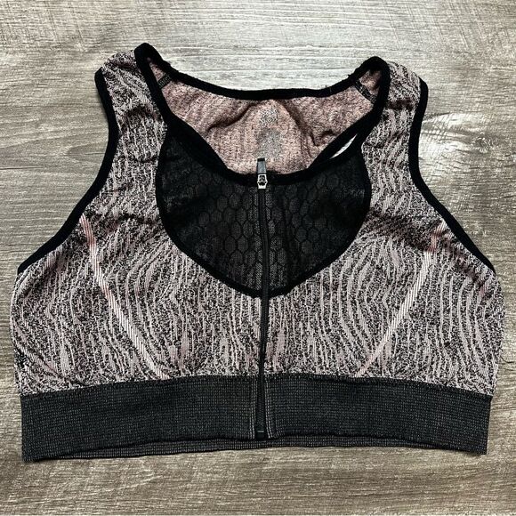 Soho Sport Front Zip Sports Bra Size Large - Picture 1 of 4
